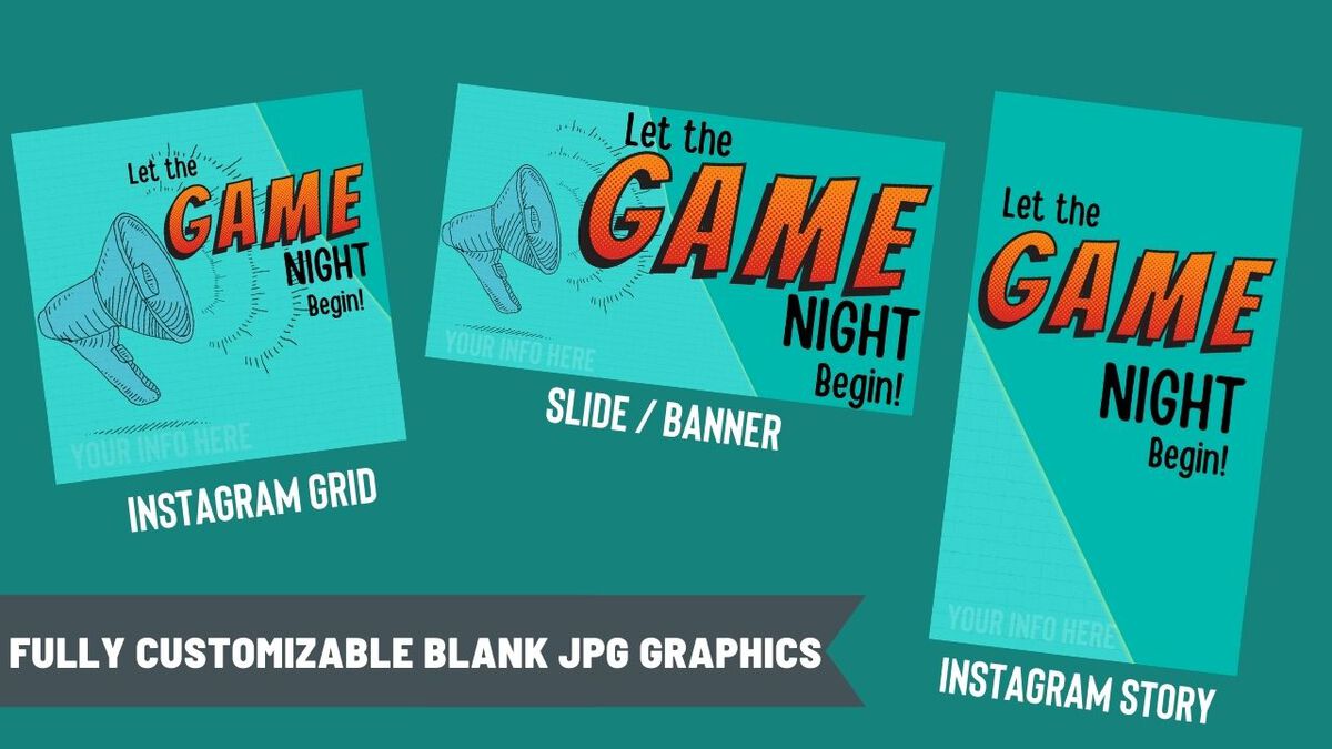 Game Night Canva Graphics Kit image number null